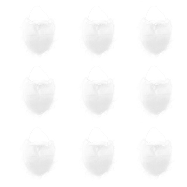 6 piezas de bigotes de Papá Noel realistas, interesantes accesorios para la cara de barba falsa, suministros de fiesta, favores para la fiesta de la bola del festival (blanco)