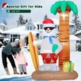 thumbnail image 5 of PayUSD 8 FT Christmas Inflatable Surfing Snowman Lawn Outdoor Decorations, Blow up Snowman with Gift, Built-in LED Lights, Xmas Decor Holiday Indoor Outdoor Party Garden Yard Decoration, 5 of 9