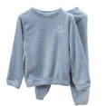 thumbnail image 2 of Cowsor Lounge Sets for Boys Girls Fuzzy Two Piece Outfits Fleece Winter Warm Pajamas Sets Fluffy Plush Top Fleece Pants Sleepwear, 2 of 3