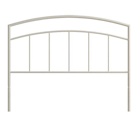 Julien Queen Metal Headboard and Footboard in Textured White