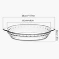 thumbnail image 2 of Glass Pie Plate Pie Pans with Handles for Baking and Serving Desserts Snacks Salads, 2 of 6