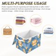 thumbnail image 7 of WOBOGO Cute Lion Large Collapsible Storage Box Flip Lid Fabric Decorative Organizer Container Basket with Handles 16.5×12.6×11.8in, 7 of 7