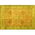 thumbnail image 1 of Ahgly Company Machine Washable Indoor Rectangle Persian Yellow Traditional Area Rugs, 7' x 10', 1 of 4