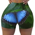 thumbnail image 2 of Disketp Blue Morpho butterfly for Scrunch Butt Workout Shorts Women Seamless Soft Smooth Gym Yoga Scrunch Active Shorts-Small, 2 of 8
