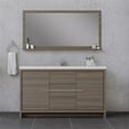 thumbnail image 4 of Alya Bath Sortino 60" Wood Single Bathroom Vanity with Acrylic Sink in Gray, 4 of 7
