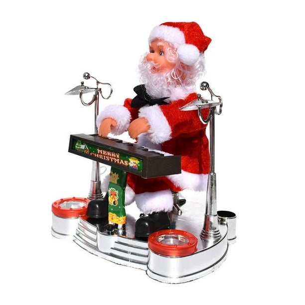 Niños Eléctrico Santa Claus Tocando Piano Música Muñecas Saxofón Juguetes Tocando Guitarra Juguetes Tambor Juguetes Disfraces De Navidad Decoraciones Methold HA027330-01