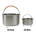 thumbnail image 2 of BUYISI Stainless Steel Steamer Basket Accessory For Instant Cooker With Silicone Handle Pressure Cooker Rice Steamer Basket 13.8cm, 2 of 7