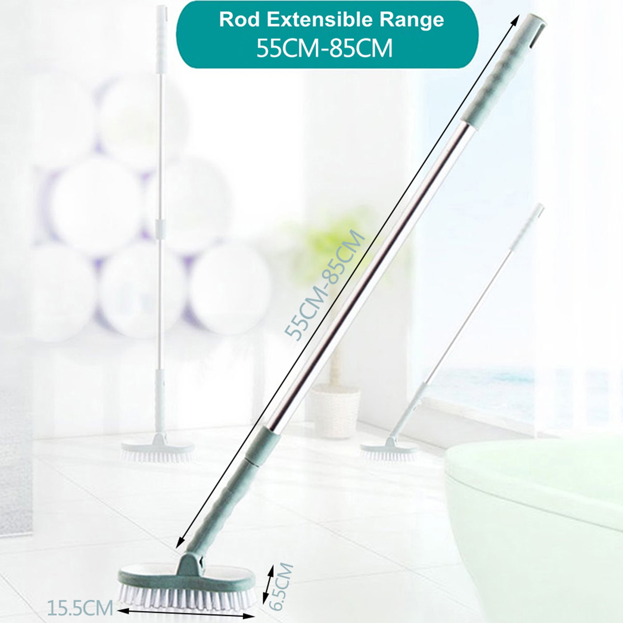 Youloveit Tub And Tile Scrub Brush With Long Handle Shower Brush With Comb Good For Clean Grout Bathroom And Kitchen New Update Swivel Head Sturdy And Durable Walmart Com Walmart Com
