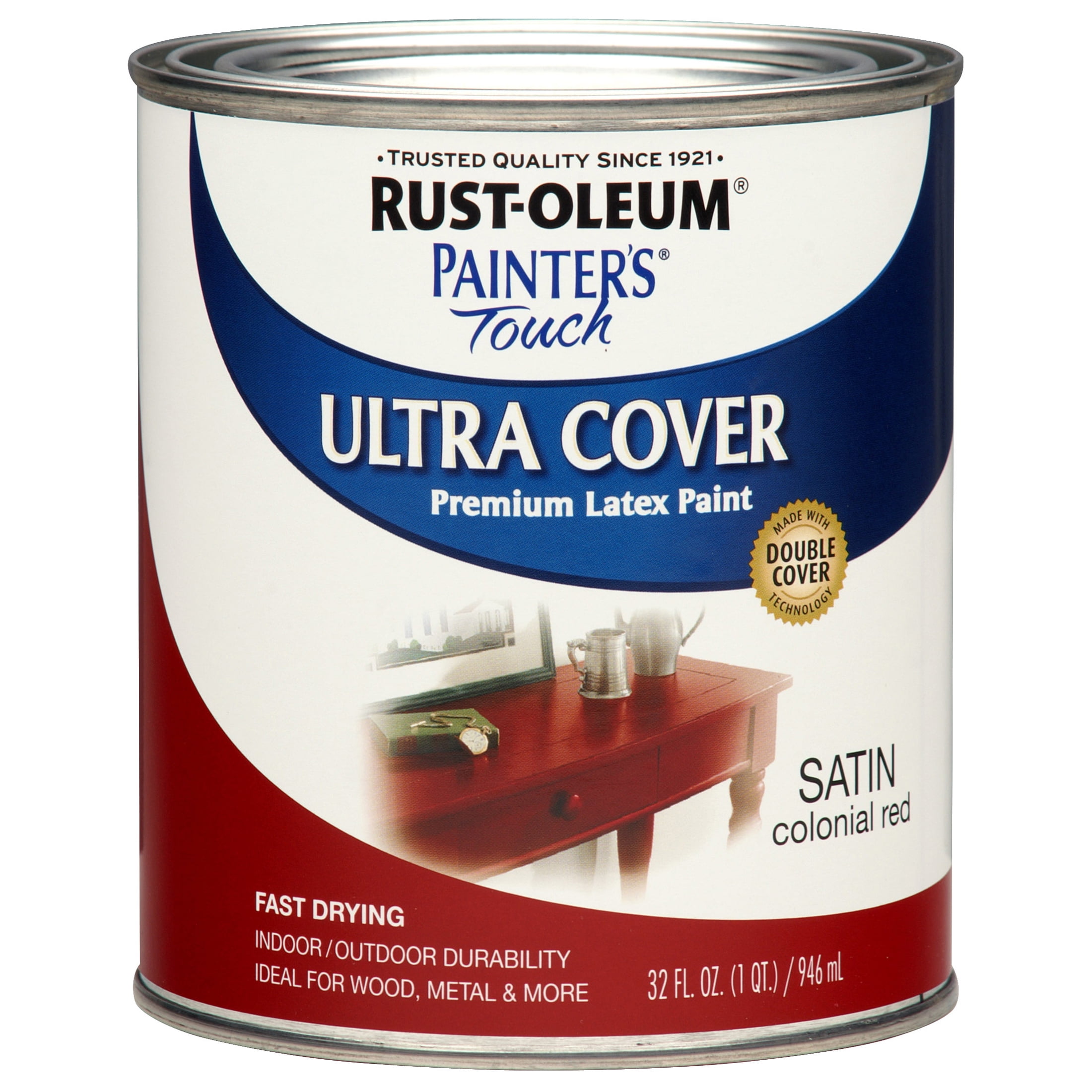 Colonial Red, Rust-Oleum Painter's Touch Ultra Cover Satin, Quart, 2 Pack