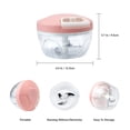 thumbnail image 2 of Manual Garlic Grinder Chopper Meat Cutter , Hand Pull Chop Chopper Manual Food Processor by KAUKKO (Pink-S), 2 of 4