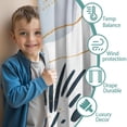 thumbnail image 3 of Blackout Kids Curtains,Blue Boho Abstract and Plant Pattern Childrens Insulated Curtains Set Of 2,Bedroom Essentials,Toddler Room Decor 52x63in(132x160cm), 3 of 5