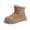 Khaki 1, variant on Wensltd Womens Chunky Sole Snow Boots Round Toe Plush Warm Brown Ankle Boots for Women Winter
