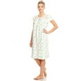 thumbnail image 2 of Lati Fashion Women Nightgowns Short Sleeve Female Nightgowns & Sleepshirts Green Size 2X, 2 of 4