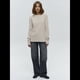 thumbnail image 4 of Camiseta de Larga A Rayas para Mujer, Cuello Redondo, Corte Holgado Albaricoque M, 4 of 10