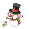 thumbnail image 2 of Christmas Static Sticker Fridge Window PVC Decal Home Office PVC static Shop Self-adhesive Decoration, Snowman, 2 of 8