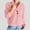 Pink, variant on Itsame Women Knitted Sweater V-Neck Knitted Sweaters Long Sleeves New Solid Color Relaxed Lapel Collar Sweatshirts Beige Size XL
