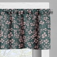 thumbnail image 3 of Ambesonne Floral Valance Pack of 2, Bicolor Spring Meadow Flora, 54"X12", Hunter Green Grey Pink, 3 of 5