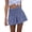 Blue, variant on Boho Floral High Waist Drawstring Skorts for Women - Summer Ruffle Flowy Skirts Blue L