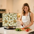 thumbnail image 4 of ZIATUBLES Universal Juicer Cover Dustproof Stain Resistant Foldable Kitchen Appliance Cover with Top Handle, Fits Most Blender Juicers, Sunflower Bee Print, 17 "W x 11 "D x 15 "H, 4 of 7
