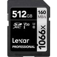 thumbnail image 3 of Lexar Professional 1066x SDXC UHS-I Card SILVER Series 512GB Memory Card Bundle with Lexar 32GB High-Performance 800x UHS-I SDHC Memory Card (BLUE Series), 3 of 7