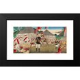 thumbnail image 2 of Watanabe Nobukazu 18x11 Black Modern Framed Museum Art Print Titled - Triumphal Return of the Imperial Japanese Army from a Complete Victory at Asan (1894), 2 of 5