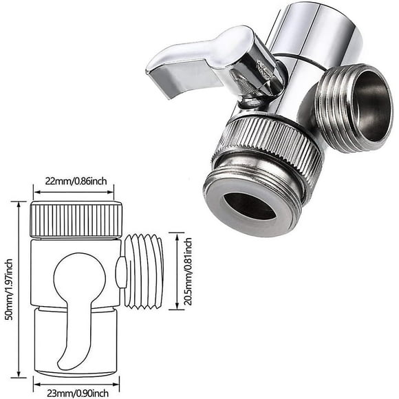 Diverter Valve, Alloy Shower Faucet 2 Way Diverter Valve, Brass Diverter Valvefor Kitchen Sink Faucet Or Bathroom