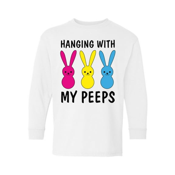Happy Easter Outfit for Youth Easter Rabbit Shirt for Teens Age 4-18 Years Old Graphic Long Sleeve Tee for Girls Boys