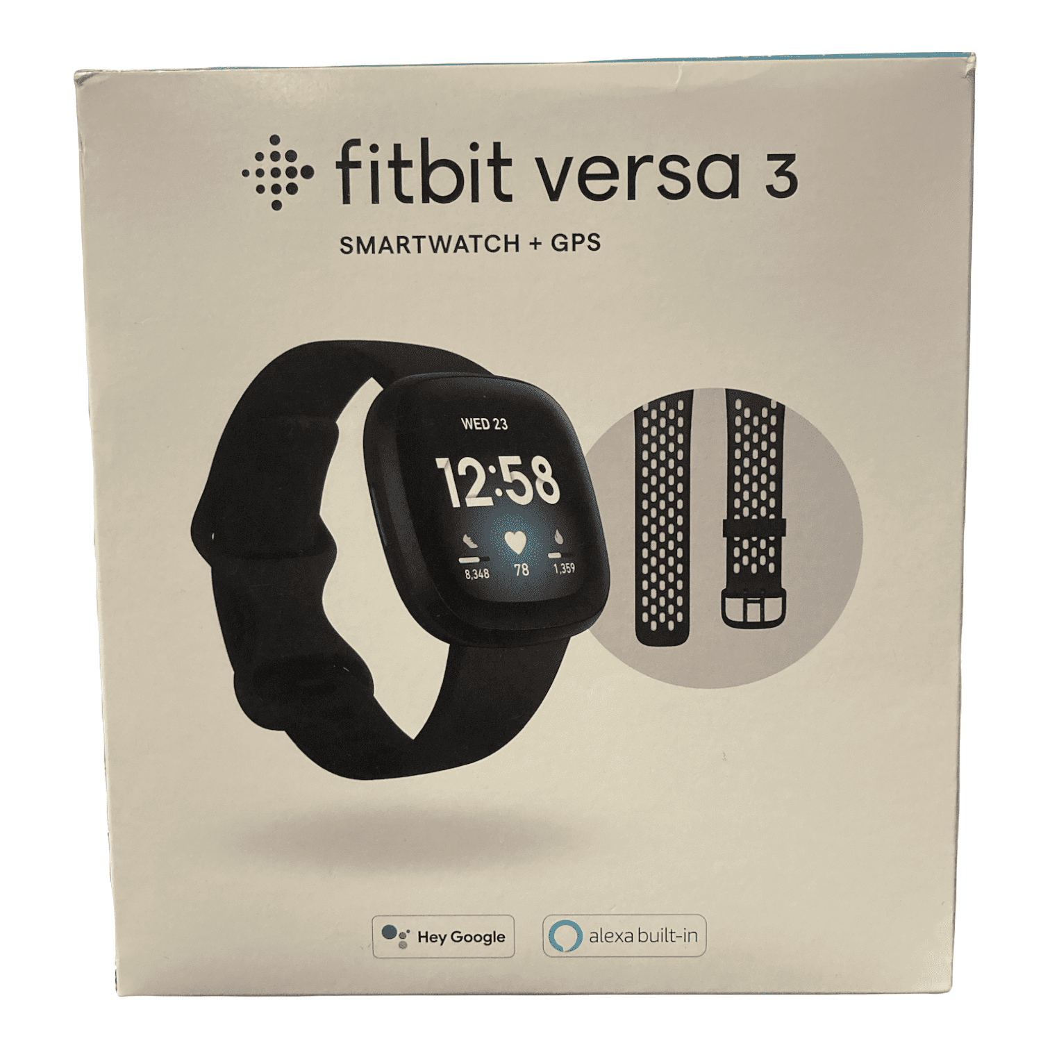 Only Pebble - Black Free Shipping ! New Fitbit Versa 3 Activity Tracker 