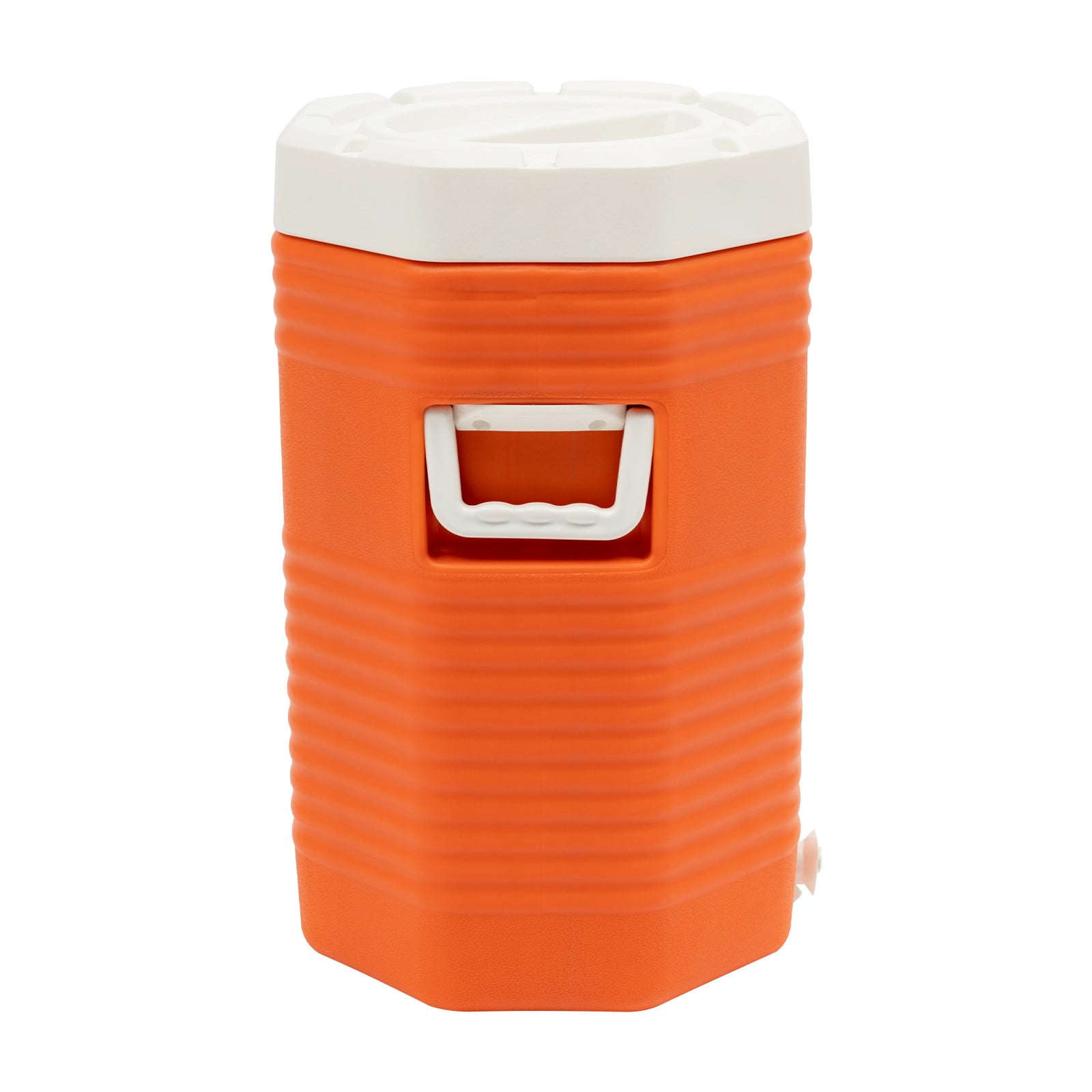 4 Gallon Insulated Beverage Cooler 72HR Ice Retention 220LB Seat Top Orange