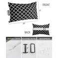 thumbnail image 3 of Pack of 4 Outdoor Lumbar Pillow Covers 12x20 Inch, Black Morocco Waterproof Throw Pillow Covers Set, Boho Modern Minimalist Abstract Geometric Decorative Cushion Cases for Patio Porch Car, 3 of 7
