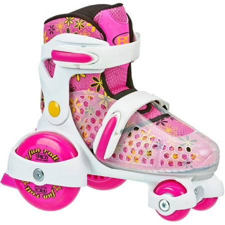 Roller Derby Girls Fun Roll Quad Skates - Pink/White S (7-11)