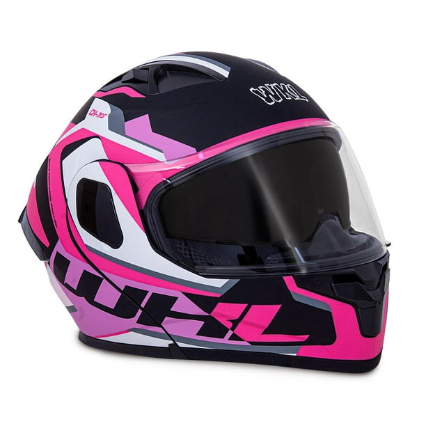 Casco Motocicleta Certificado Dot Abatible Vertex WKL Ch-103 rosa M