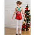 thumbnail image 3 of iiniim Kids Girls Sleeveless Sequins Dancewear Leotard Dance Christmas Candy Cane Costumes Size 6-16 A Red 14, 3 of 7