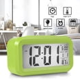 thumbnail image 4 of Table despertador reloj digital Dormitorio Sensor de temperatura Termómetro Termómetro de retroiluminación Calendario Portátil Snooze Relojes Green Speravity EL006195-03B, 4 of 7