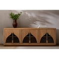 thumbnail image 2 of Moti Kate 6-Door Sideboard with Solid Wood, Acacia, Iron Handles, Natural Finish, 2 of 8