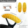 thumbnail image 6 of SCRAWLGOD Pineapple Print Yellow 3 PCS Stretchable Office Chair Cover with Arm Slipcovers Comfy Anti-Slip Gaming Chair Protector Crease Resistant Rotating Chair Covers, L, 6 of 7