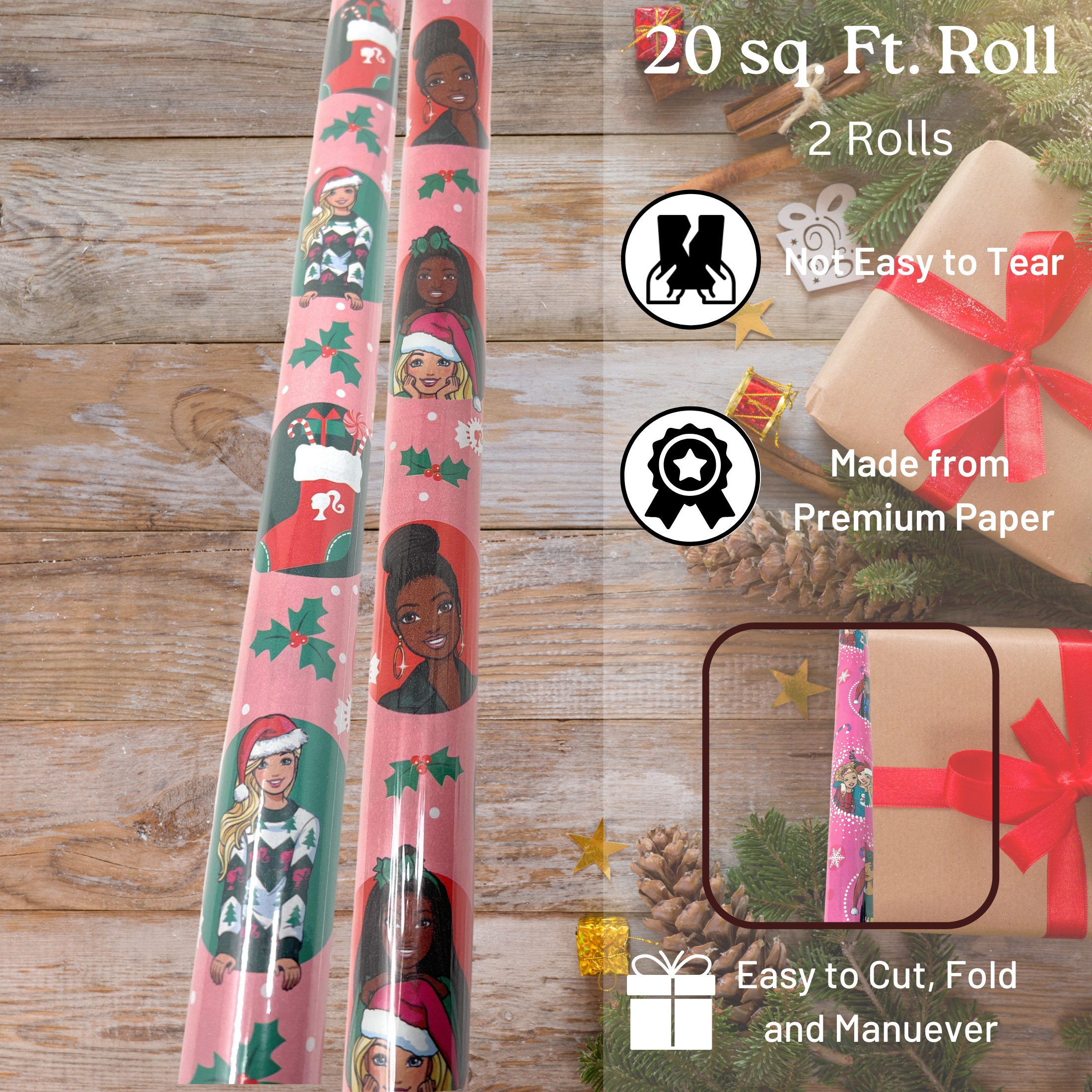 Barbie Pink Paper! Korean Style Solid-Color Flower Bouquets Wrapping Paper  Waterproof Matte for Gift Packing (23x 23) 10/20 sheets