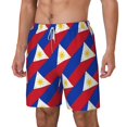 thumbnail image 5 of Men's 2 in 1 Swim Trunks with Compression Liner Philippines Flag Quick Dry Beach Shorts, 5 of 6