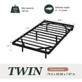 thumbnail image 6 of Amolife Heavy Duty Twin Size Floating Bed Frame with Smart LED Lights and Charging Station, Black, 6 of 13