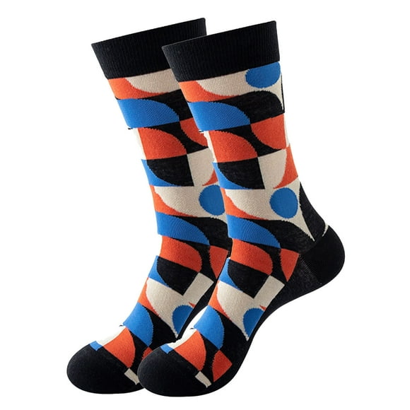 Clearance Sale Ukumplol Ankle Socks for Women Crew Socks for Women Print Socks for Women Girls Geometric Print Colorful Pattern Novelty Cute Heated Socks B One Size