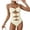 Beige #105, variant on Womens One Piece Swimsuit Tummy Control Ruched Cutout Color Block Bathing Suit for Cruise Vacation Beige S