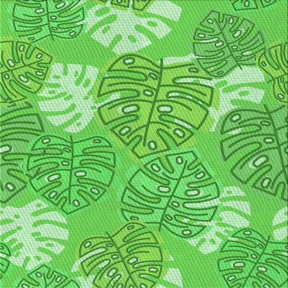 Ahgly Company Indoor Square Patterned Emerald Green Area Rugs, 7' Square