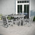 thumbnail image 3 of Emma + Oliver Indoor-Outdoor 48" Round Recycled HDPE Adirondack Dining Table for 4 in Gray, 3 of 8