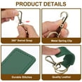 thumbnail image 3 of Uxcell Leather Keychains, 3Pcs Leather Key Chain with Metal Clip Car Keychain for Men and Women, Green, 3 of 6