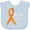 Blue, variant on Inktastic Faith over Fear Leukemia Awareness with Orange Ribbon Boys or Girls Baby Bib