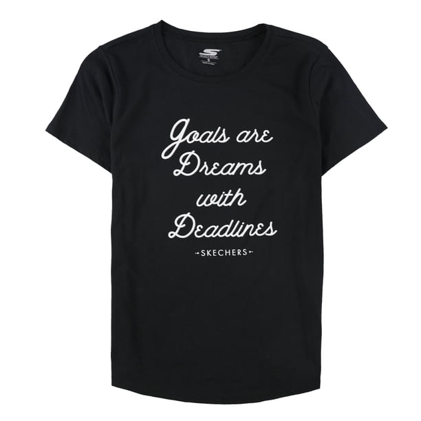Skechers Womens Goals And Dreams Graphic T-Shirt black S