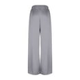 thumbnail image 6 of THDHVS Two Piece Sets for Women,Matching Sets Women Clothing,Women Solid Color Satin V Neck Top and Wide Leg Pants Set with Long Sleeves for Elegant Occasion Gray L, 6 of 8