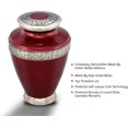 thumbnail image 3 of Forever URNS Adult Cremation Funeral Urn with Elegance Textured Theme for Human Ashes | 200 cu in | Large | Completely Handcrafted with Velvet Protection Bag (Pink & White, Large), 3 of 10