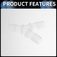 thumbnail image 3 of Automotive Vacuum Tubing Connector, 5/8" Car Y Shaped 3 Way Vacuum Line Fittings Plastic Translucent, 5 Pcs, 3 of 7