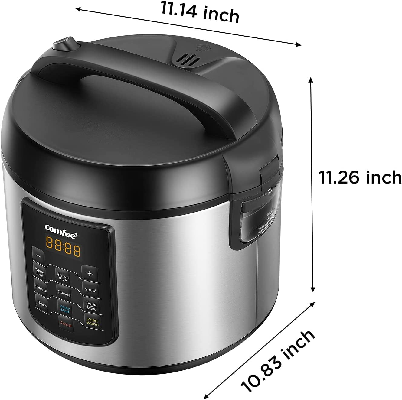 Multifunctional Rice Cooker 10 Cup Uncooked/20 Cup Cooked, 5.2 Qt Large Capacity with 8 One-Touch Programs